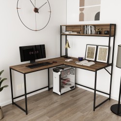 Cornermaster Raflı L Köşe Çalışma Masası