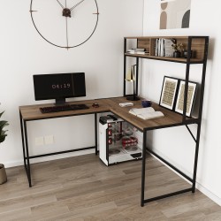 Cornermaster Raflı L Köşe Çalışma Masası