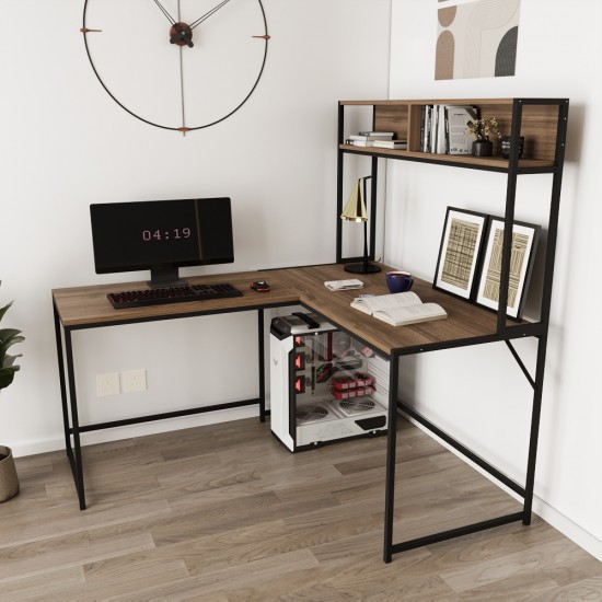 Cornermaster Raflı L Köşe Çalışma Masası Cornermaster Raflı L Köşe Çalışma Masası