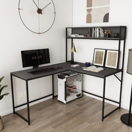 Cornermaster Raflı L Köşe Çalışma Masası Cornermaster Raflı L Köşe Çalışma Masası