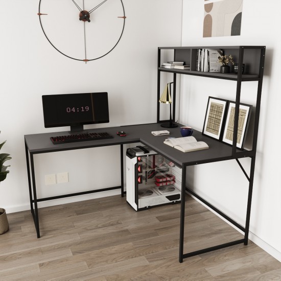 Cornermaster Raflı L Köşe Çalışma Masası Cornermaster Raflı L Köşe Çalışma Masası