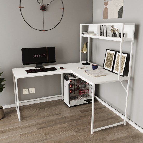 Cornermaster Raflı L Köşe Çalışma Masası Cornermaster Raflı L Köşe Çalışma Masası